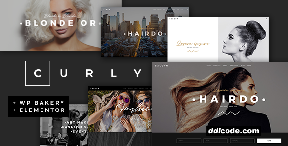 Curly - A Stylish WordPress Theme for Hairdressers and Hair Salons