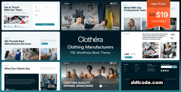 Clothera - Clothing Manufacturer WordPress Block Theme